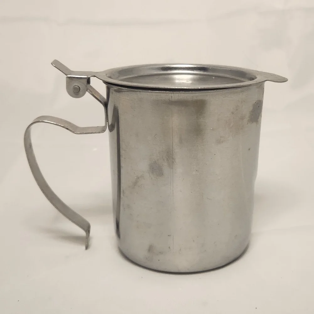 3 1/2” Vintage Stainless Steel Creamer/Syrup Pitcher